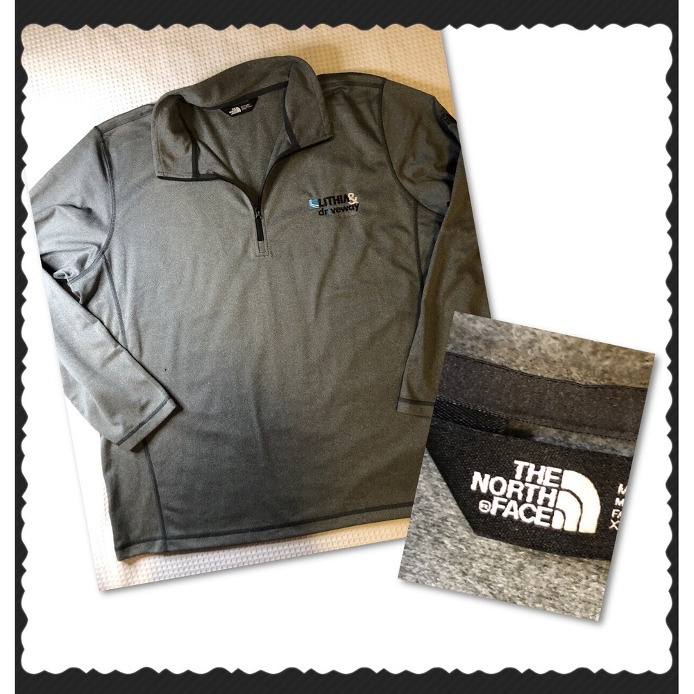 The North Face Men's XXL 1/4 Zip Pullover Gray Lithia & Driveway NYSE 2XL